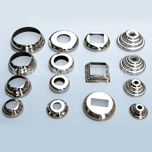 Stainless Steel Tube Railing Post Fittings Base Plate Cover 