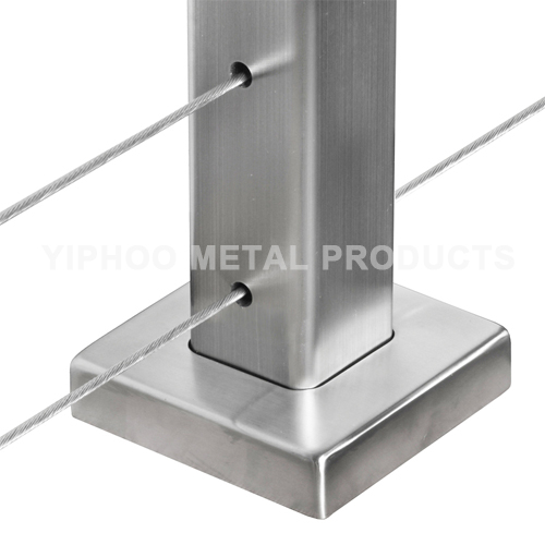 China Manufacture Metal Brushed Square Stainless Steel Cover 