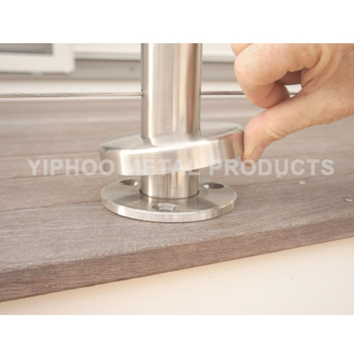 Stainless Steel Fence Post Handrail Base Cover 